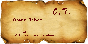 Obert Tibor névjegykártya